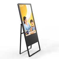 Affichage numérique portable 32/43 pouces à livraison rapide, écran tactile capacitif 10 points, kiosque interactif publicitaire pour ascenseur