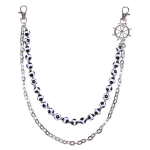 Double Layer Soccer Ball Waist <b>Chain</b> Zinc Alloy Punk Style <b>Jeans</b> Hanging <b>Chain</b> Daily Wear Fashion Body <b>Chain</b> - Product Image 5