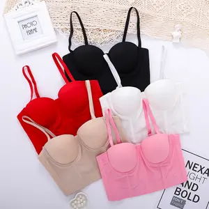 Prêt à expédier des vêtements d'été pour femmes crop top sexy club wear femmes corset soutien-gorge débardeurs