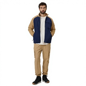 Veste polaire pour homme à col montant et fermeture éclair intégrale, design classique, haute qualité, 100% coton, veste polaire d'hiver chaude et décontractée - Product Image 1
