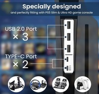 Accessoires de jeu professionnels d'usine, concentrateur USB pour console de jeu PS5 Pro / SLIM