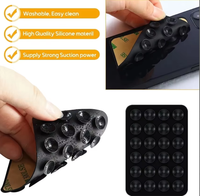 24 pièces de ventouses carrées en silicone adhésives 3M ultra-résistantes, autocollants fins pour coque de téléphone, utilisation portable sur lit et bureau