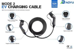 Nouveau câble de charge EV triphasé Type 2 GBT 32A 22kW à charge rapide en TPU certifié CE avec logo personnalisé pour hôtels et usage commercial Daoyu CHC004-GBT-TPU - Product Image 4