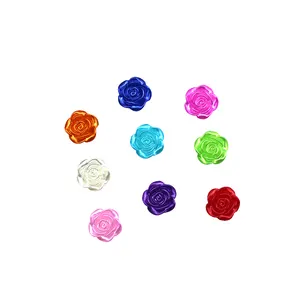 14mm rose flower bead with straight hole ABS pearl loose beads for DIY garment clothing accessories vase decoration