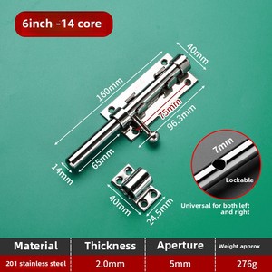 Trời Trái Đất Thép Không Gỉ Trang Trại Cửa <span class=keywords><strong>Latch</strong></span> 304 Lỗ Khóa Chất Béo Cậu Bé <span class=keywords><strong>Latch</strong></span> Với Ổ Khóa Thiết Kế Hiện Đại Cho Nhà & Khách Sạn Sử Dụng - Product Image 6