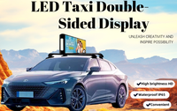 Écran publicitaire pour taxi à LED P3.3 double face 4G WiFi DKC-3.3, écran couleur vibrant, étanche, pour publicité automobile