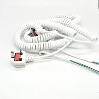 Câble électrique en spirale pour ordinateur, prise UK 13A, 3 broches, câble d'alimentation ac, 1 pièce