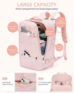Puffy <b>Backpack</b>-<b>Flight</b> Approved Bag with Large Capacity Compartments for Organized Travel Everyday Use - Product Image 2