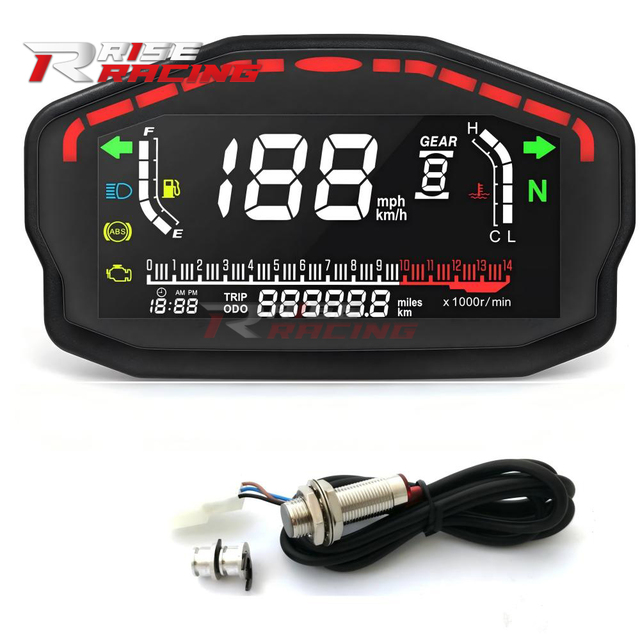 Rise Motorcycle Instrument Panel Color Screen LCD High-definition Multifunctional Modification Speedometer Odometer