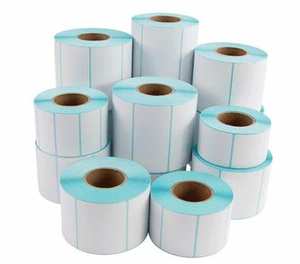 500 uds/rollo de papel adhesivo blanco etiqueta térmica papel logística código de barras etiqueta en blanco impresión directa pegatinas impermeables - Product Image 6