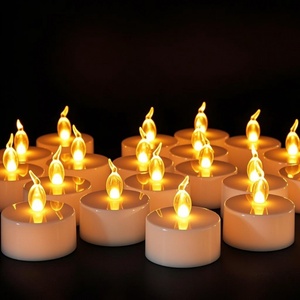 <b>Battery</b> <b>Operated</b> Flameless LED Candles with Yellow Flickering Flame-Plastic Handmade Home Decoration for Christmas & Halloween - Product Image 4