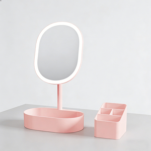 Specchio da Trucco Pieghevole Compatto con Luce, Schermo Touch, Portatile da Viaggio con Luci e Ingrandimento - Product Image 1