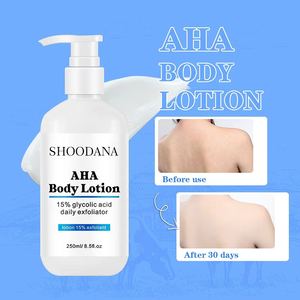 Crema Corporal Vegana Orgánica de Fábrica con AHA, Leche, Ácido Glicólico, Aclarante, Blanqueadora, Marca Blanca, 250 ml para Piel Negra - Product Image 3