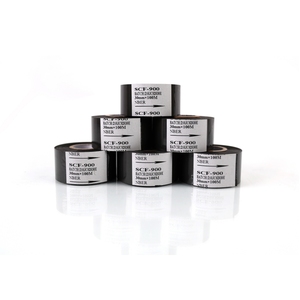 Hochwertige 30mm * 100m schwarze Heiß präge folie SCF900 Thermo transfer band für Kunststoff Niedriger Preis Datums codierung Transfer folie - Product Image 1