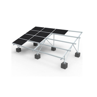 Structure de montage de panneaux solaires en aluminium et béton, système de fixation solaire