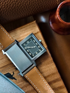 Montre de luxe pour homme avec couvercle rabattable vintage, design rétro avec bracelet en cuir véritable - Product Image 3