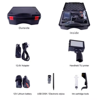 G100ES Handheld inkjetprinter met houdbaarheidsdatum, 12,7 mm draagbaar touchscreen, barcodeprinter voor QR-codes, batchen, kaarten & tubes