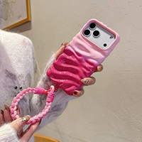 Coque Souple Dégradée avec Chaîne de Téléphone Mignonne pour iPhone 14 Pro Max 13 12 11 – Housse de Luxe
