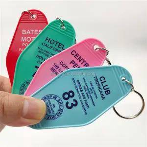 6 porte-clés d'hôtel personnalisé en plastique acrylique, porte-clés de hôtel, porte-clés d'hôtel, Logo imprimé, étiquette de clé d'hôtel