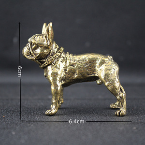 Figura de Bulldog Francés de Latón, Adorno de Metal Sólido, Decoración Coleccionable, Estatua de Animal - Product Image 4