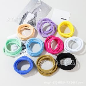 Cross-Border INS Hot-Selling Seamless Nylon <b>Baby</b> Handmade DIY Knitted <b>Headband</b> Tie Hair Accessories - Product Image 1