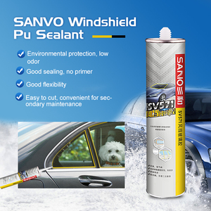 Sellador de Reparación de Vidrio Automotriz de Poliuretano de Curado Rápido Sanvo de 300 ml, Color Negro, para Parabrisas, Fluido y Productos Químicos Eficientes, 9 Meses de Caducidad - Product Image 2