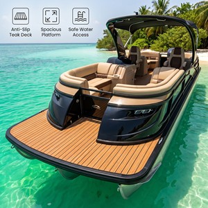 22ft Aluminum Pontoon Boat 12 Person Sport Series With Sport Arch and Engine for Fishing Party - Product Image 6
