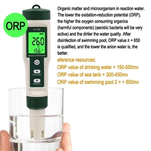Nuevo probador de calidad del agua 10 en 1 <span class=keywords><strong>PH</strong></span>/TDS/EC/SALT/TEMP/S.G/ORP/H2/Fertile/Resistivity Tester Pen para <span class=keywords><strong>piscina</strong></span> de acuario - Product Image 4