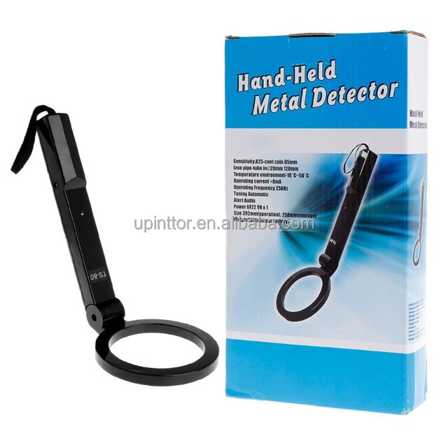 Upinttor Folding Hand Held Metal Detector TS-80 Full Body Security Device IP55 Rating 22Hz 3-Year Warranty CE/FCC Certified