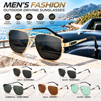 Lunettes de soleil de luxe pour homme de haute qualité, design oversize, protection UV400, grande monture, protection UV, vente en gros, lunettes de soleil de créateur