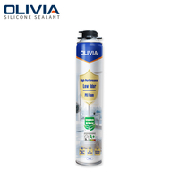 OEM/ODM disponible PF3 polyuréthane haute viscosité mousse PU inodore matériaux de construction adhésif en aérosol pour calfeutrage de fenêtre