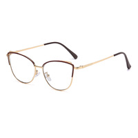 Nouvelles Lunettes Photochromiques Anti-Lumière Bleue Monture Métallique Œil de Chat Tendance Unisexe