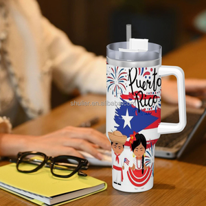 Taza de Viaje Personalizada con Impresión 3D de Puerto Rico, de Acero Inoxidable de Doble Pared y Aislamiento al Vacío, para Café, 40 oz - Product Image 6