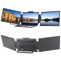 Moniteur LCD portable triple SIBOLAN 14 pouces, panneau IPS 1920*1200P, design breveté Tri Extender, double Type-C, USB 3.0, haut-parleur intégré