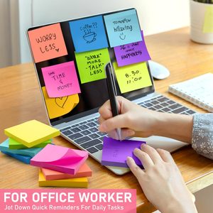 Özel baskılı kendinden yapışkanlı yapışkan notlar 3x3 kendinden yapışkanlı pedleri günlük kullanım için fabrikadan promosyon ev ofis dizüstü - Product Image 2