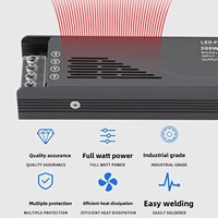 Adaptateur secteur LED AC-DC de qualité supérieure avec boîtier en aluminium, technologie de potting, sortie DC12-24V, compatible avec les bandes LED et les lampes