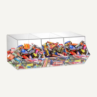 RAYYI Boîte distributrice de bonbons en plexiglas acrylique personnalisée Présentoir de friandises transparent