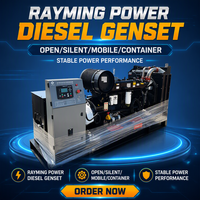 Groupe électrogène diesel silencieux 200KW 250KVA à démarrage automatique, châssis ouvert, 50Hz, avec réservoir de carburant intégré