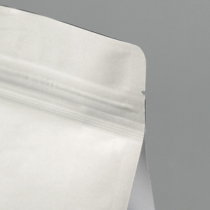 Sachet <span class=keywords><strong>d</strong></span>'emballage en papier kraft à fond plat et soufflet, scellé sur 8 côtés, avec fermeture éclair, pour le stockage en gros de thé, épices, poudres et aliments - Product Image 5