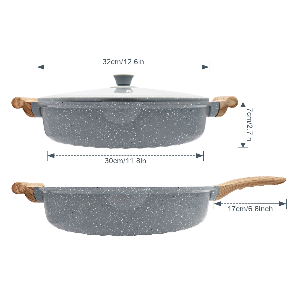 32 cm bleu