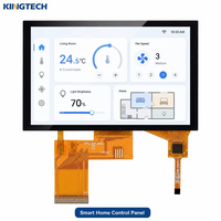 Kingtech - Módulo LCD TFT Táctil de 4.3 Pulgadas, 480*272, Amplio Rango de Temperatura, Pantalla de Visión Completa, Kit de Desarrollo de Detector Portátil para Control del Hogar Inteligente