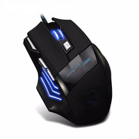 Ratón para Juegos USB, 6 Botones, Diseño con Iluminación RGB, Software para Juegos, Compatible con PC, Laptop y Mac