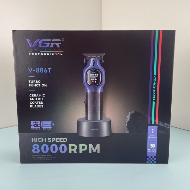 Vgr V-886T Powerful Electric Cordless Hair Trimmer Hair Cut Machine Rechargeable Professional Barber Hair Clippers for Men