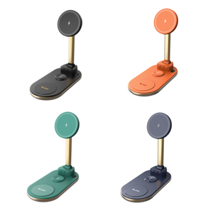 เครื่องชาร์จอัจฉริยะพับได้อุปกรณ์อิเล็กทรอนิกส์สำหรับผู้บริโภค3in1แท่นชาร์จไร้สายแบบแม่เหล็กสำหรับ iPhone iWatch airpods - Product Image 1