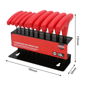 10pcs <b>T</b> Type Allen Wrench Set Industrial Grade Steel Hex <b>Key</b> Metric Measurement System - Product Image 6