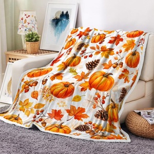 Couverture en flanelle Halloween Citrouille Fantôme Crâne, Plaid, Couverture de sieste, Décoration de fête, Cadeau d'horreur, Douillette, Chaude, Ultra douce - Product Image 2