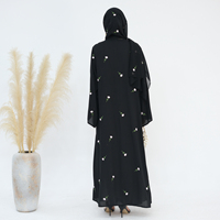 Dernière collection Loriya : Abaya modeste pour femmes, Abaya Dubai en mousseline de soie avec broderie florale, Abaya musulmane ouverte, Hijab 2 pièces, vêtements islamiques 2025