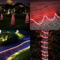 Guirlandes lumineuses LED en PVC USB IP65 en forme de canne à sucre, avec contrôle par application, à intensité variable, pour usage extérieur et décorations de fêtes (vente en gros)