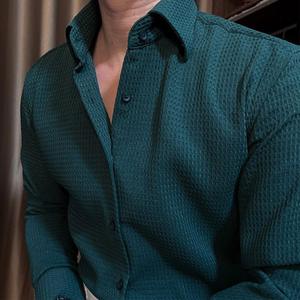 <span class=keywords><strong>Camicia</strong></span> da uomo all'ingrosso per Waffle da uomo <span class=keywords><strong>stile</strong></span> maturo leggero di fascia alta Business <span class=keywords><strong>giapponese</strong></span> retrò alla moda nuove camicie basse tinte in <span class=keywords><strong>stile</strong></span> autunno - Product Image 3