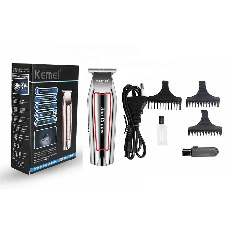 kemei electric hair clipper KM 032 barber carving trimmer professional hair clipper ceramic blade cordless trimmer